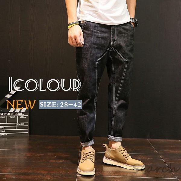メンズファッション 色移り有り デニムパンツ メンズ チノパン スウェットパンツ ボトム ゆったりめ 大きいサイズ ミリタリー サルエル 春秋冬 新作 カーゴパンツ Stz664x1gv Atbf Fr