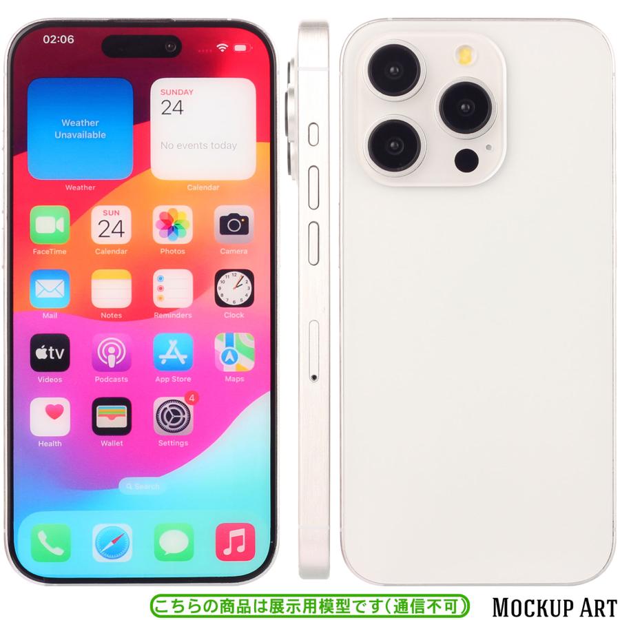 iPhone 模型』 15 Pro Max / ホワイトチタニウム 展示用 モックアップ