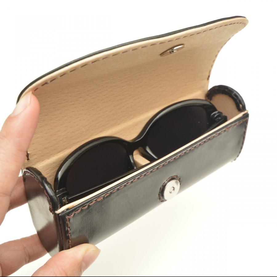 メガネケース レディース メンズ 牛革 ハードケース サングラス収納