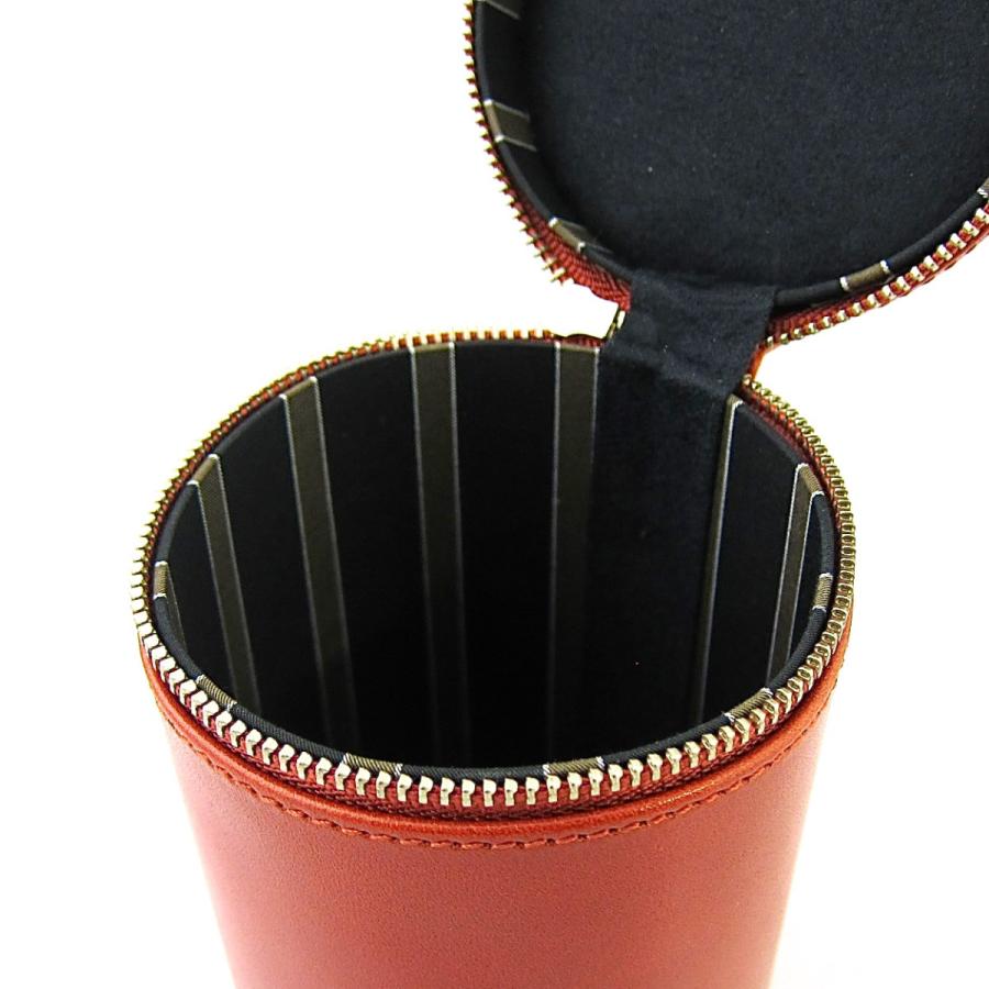 ネクタイケース ジッパー式 本革 レザー くるくる 旅行 出張 収納