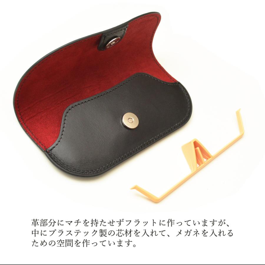 メガネケース 薄型 老眼鏡 本革 イタリアンレザー イニシャル 名入れ 刻印 DUCT(ダクト) NL-289|duct-store|10