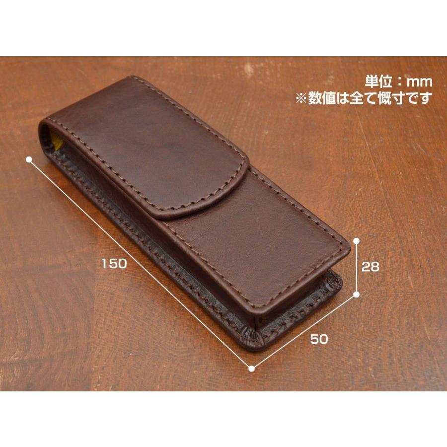 ペンケース 本革 万年筆ケース （2本用） レディース メンズ イタリア