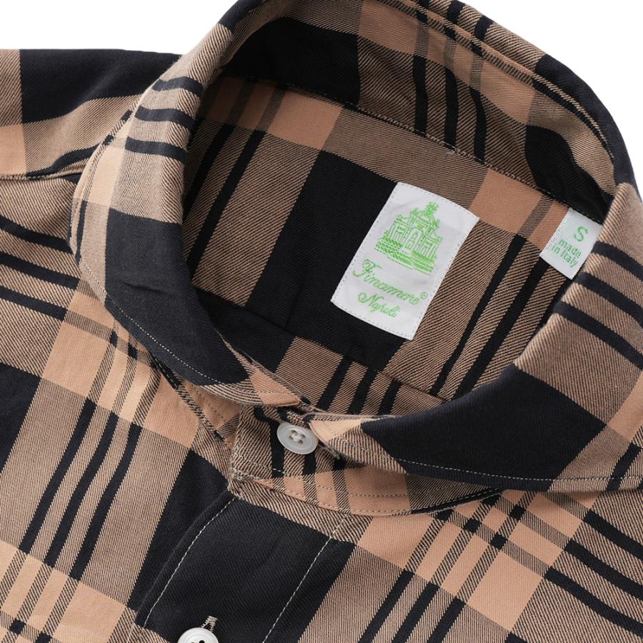 FINAMORE フィナモレ SERGIO BARI/044950 M0439 コットン チェック 
