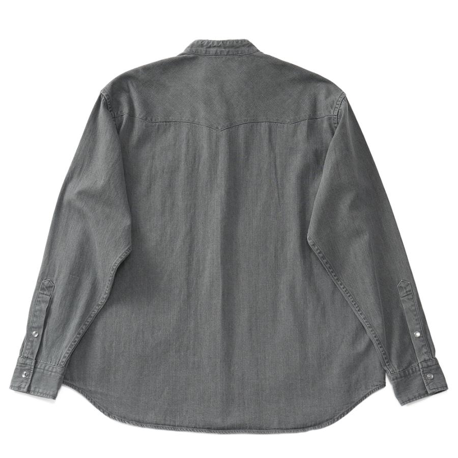 JUNHASHIMOTO ジュンハシモト BANDCOLLAR DENIM SHIRTS バンドカラーデニムシャツ 1062320007 BLACK｜due-online｜06