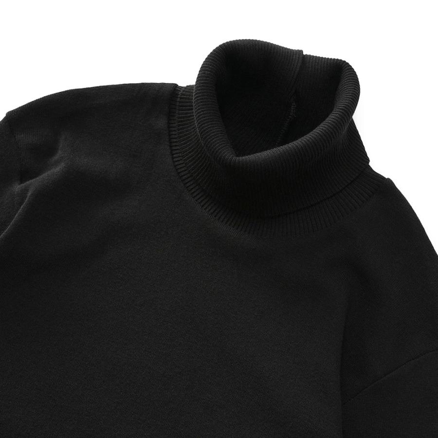 GICIPI ジチピ 2312A ANANAS アナナス COTONE SOFT ソフトコットン タートルネック ロングスリーブニットソー BLACK gicipi GICIPI ジチピ 2312A ANANAS アナナス COTONE SOFT