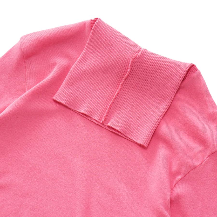 GICIPI ジチピ 2312A ANANAS アナナス COTONE SOFT ソフトコットン タートルネック ロングスリーブニットソー PINK｜due-online｜04