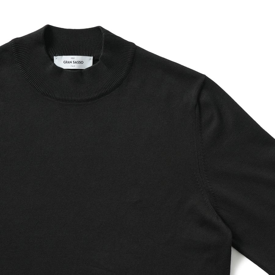 GRAN SASSO 12ゲージソフトコットンモックネックニット ブラック 楽天市場】12ゲージ ソフトコットン モックネックニットの通販