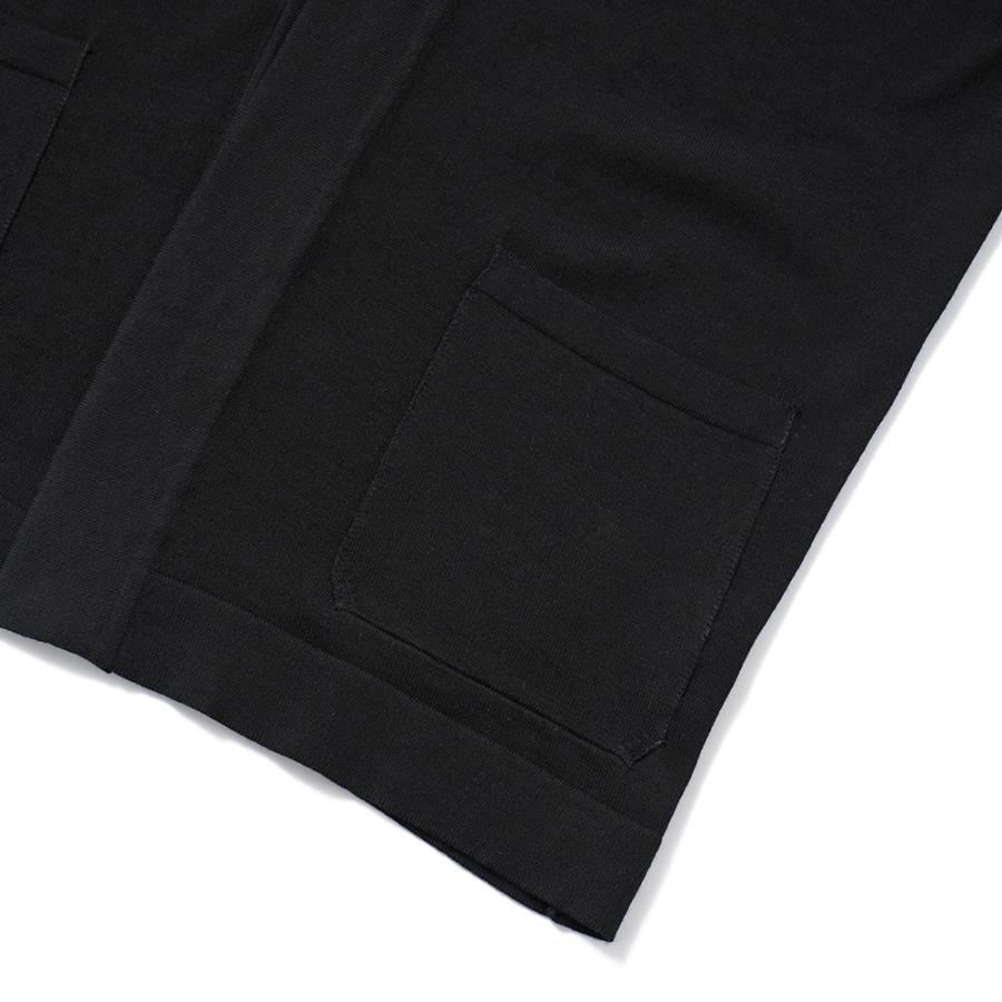 GRAN SASSO グランサッソ フレッシュコットン ニット ボタンレスカーディガン 57185/20649 BLACKの画像