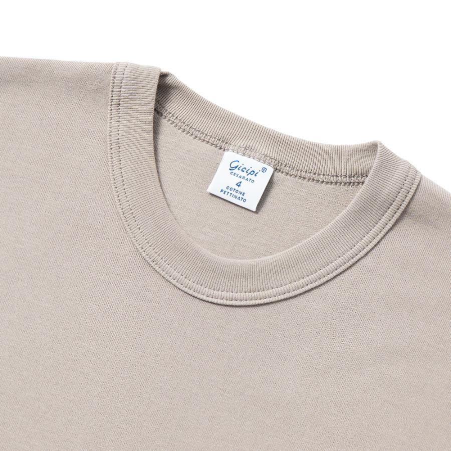 gicipi（ジチピ） 2602P GRONGO Costina 1×1 グローンゴ クルーネック ベーシックフィット Tシャツ GREIGE ...