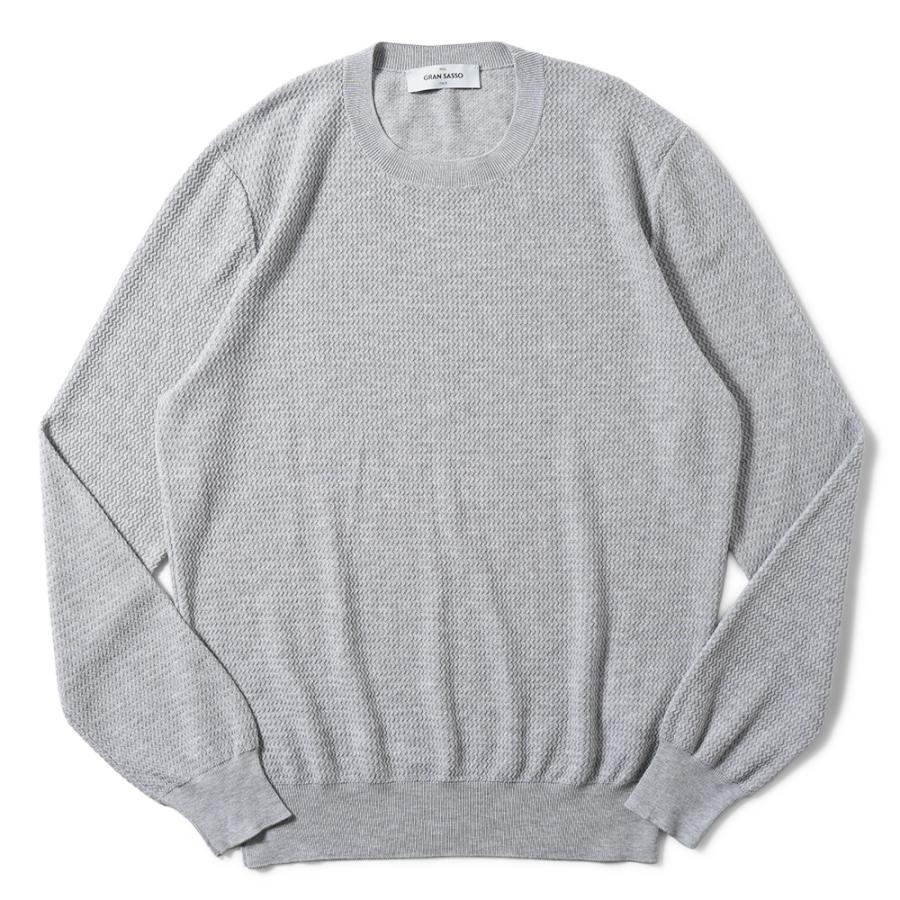 Gran Sasso（グランサッソ） フレッシュコットン ジャガード ニット 