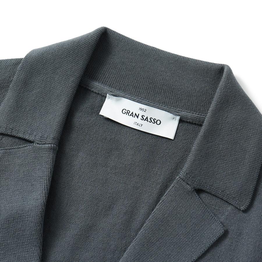 Gran Sasso（グランサッソ） ソフトコットン ラペル付きカーディガン 
