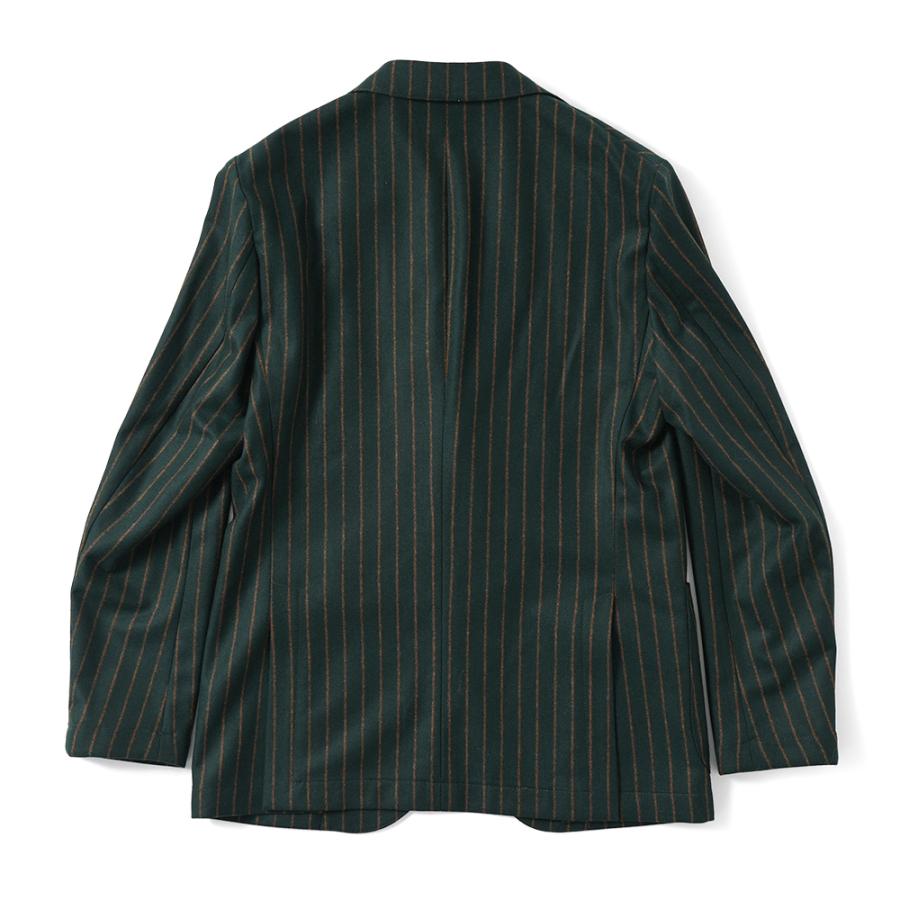 BOGLIOLI ボリオリ EMPTY JACKET ウール フランネル ストライプ 2B ジャケット 91302I/BUC005 GREENの画像