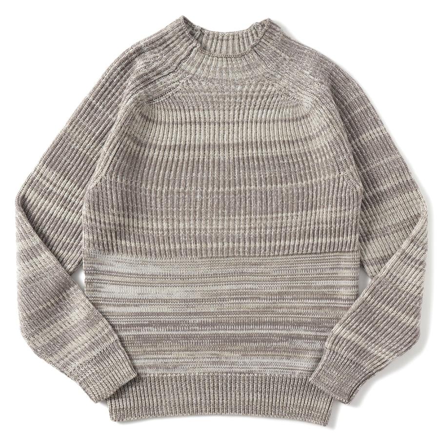 Drumohr ウール 5G モックネック ケーブルニット グリーン 52