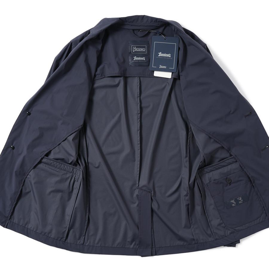 HERNO Laminar ヘルノ ラミナー ストレッチナイロン 2B ジャケット GA00021UL/12803 NAVY｜due-online｜08