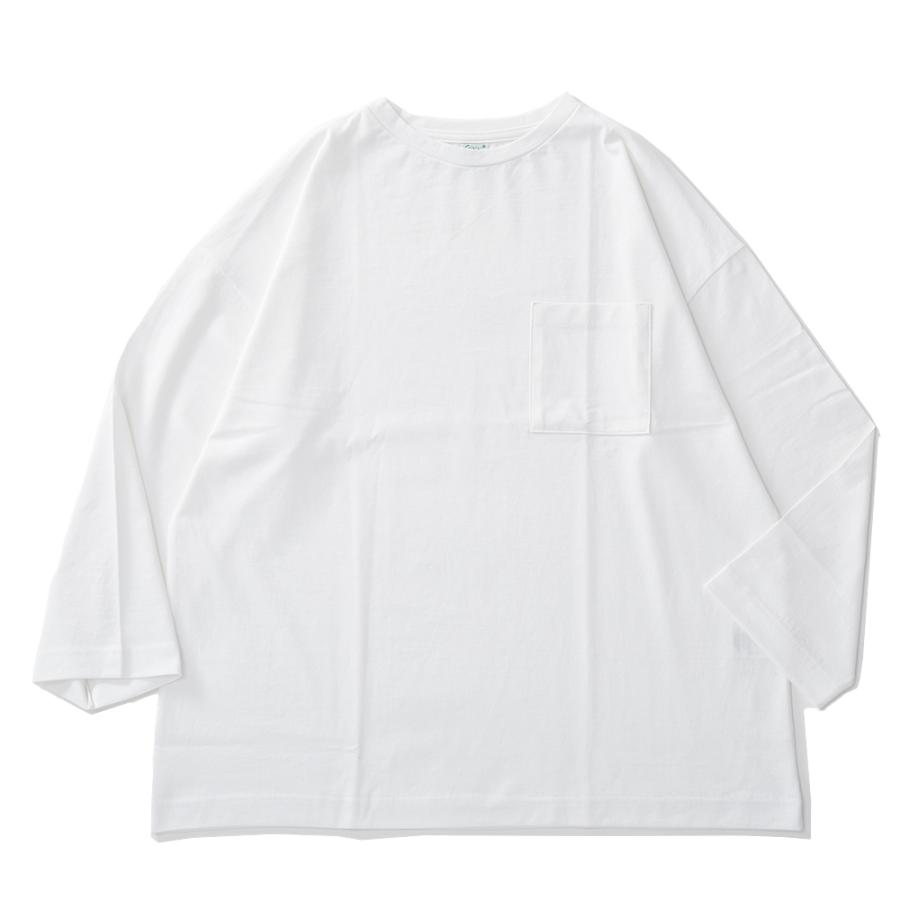注目 2207P ジチピ GICIPI CANOCCHIA WHITE クルーネックリラックスフィットポケット付9分袖Tシャツ 五分、七分袖