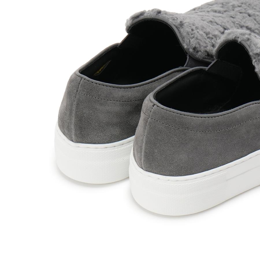 PELLICO SUNNY ペリーコサニー GIOIA 0001-2 FUR/SUEDE 3.5cm ファースエード スリッポンシューズ GREY_4