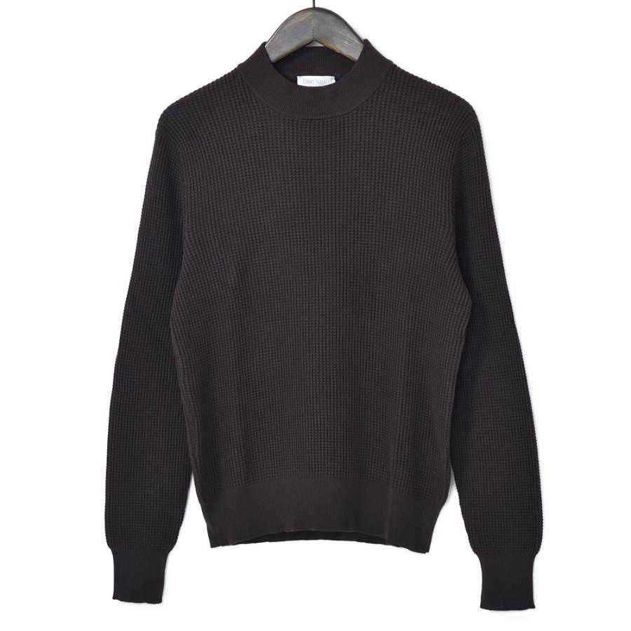 激安 国内正規品 送料無料 返品交換可 Due メンズ Gransasso D Brown モックネックニット サーマル 12g ソフトコットン グランサッソ トップス