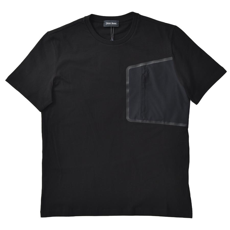 HERNO Laminar ヘルノ ラミナー 切替Tシャツ 黒 半袖Tシャツ