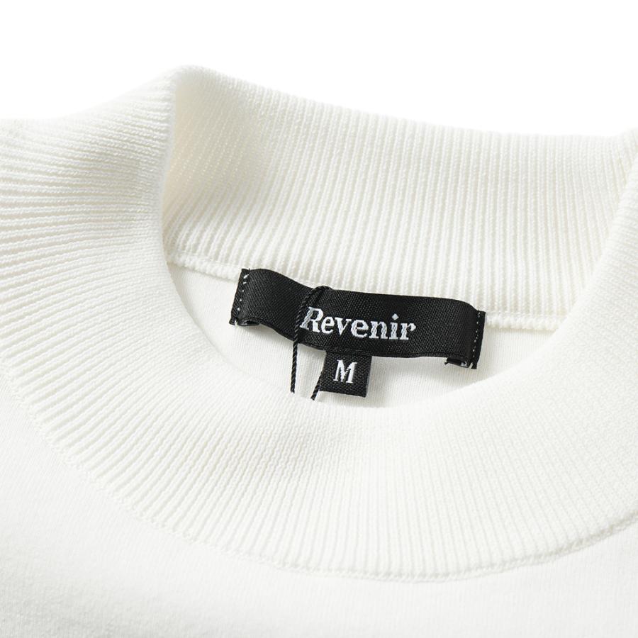 リブニール ウォッシャブル コットン・ポリエステル ニット モックネック S/S Tシャツ INT-010 WHITE 【ローバー】