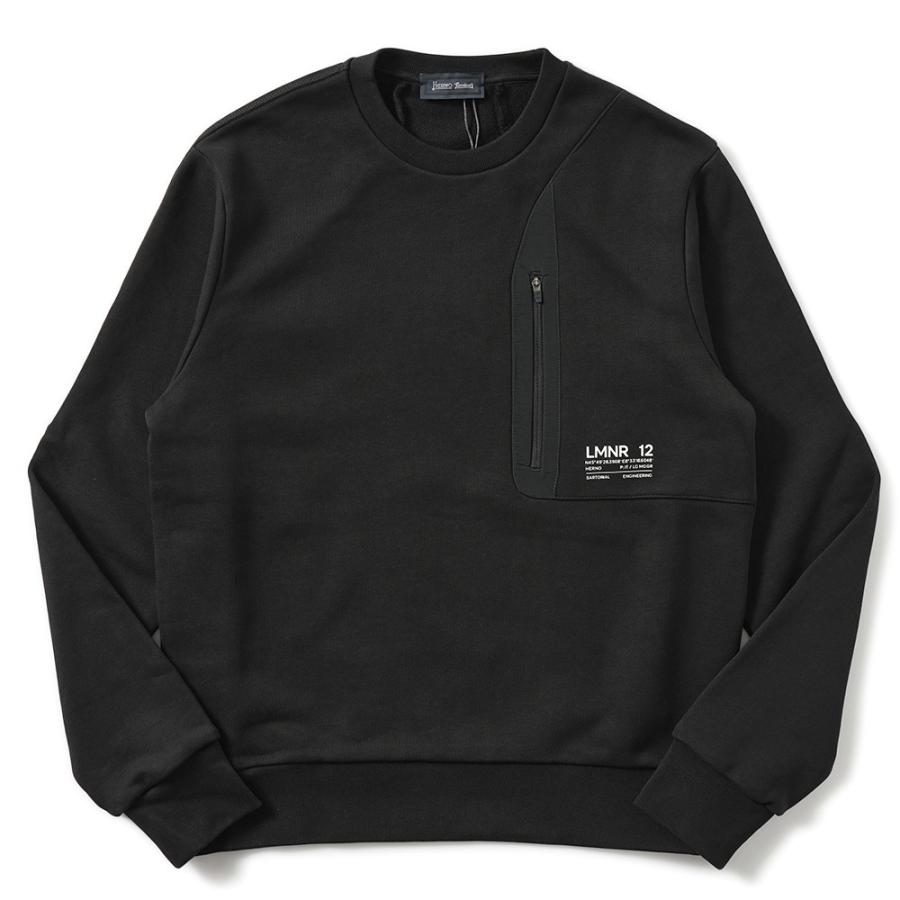HERNO（ヘルノ） HERNO Laminar ラミナー ヘビーコットンスウェット ポケット クルーネック ロングスリーブ ...