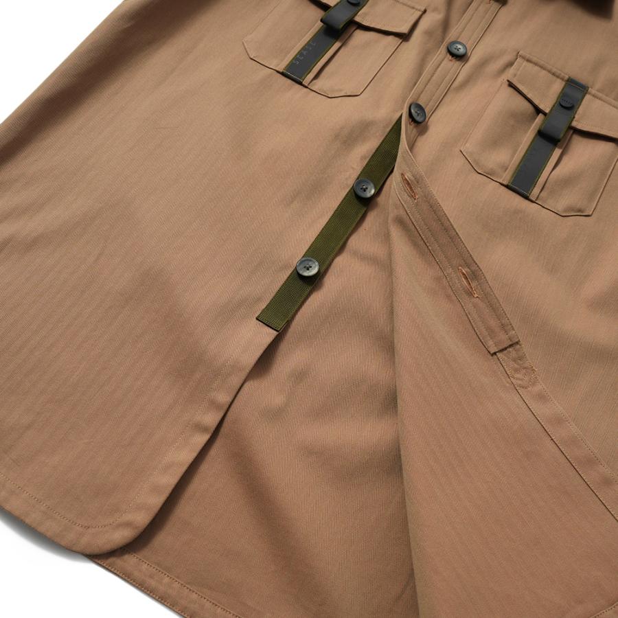 SEASE シーズ CAMICIA GENERALE JJ043/TN363 コットン ソラーロ ヘリンボーン オーバーシャツ R11 IRIDESCENT DESERTの画像