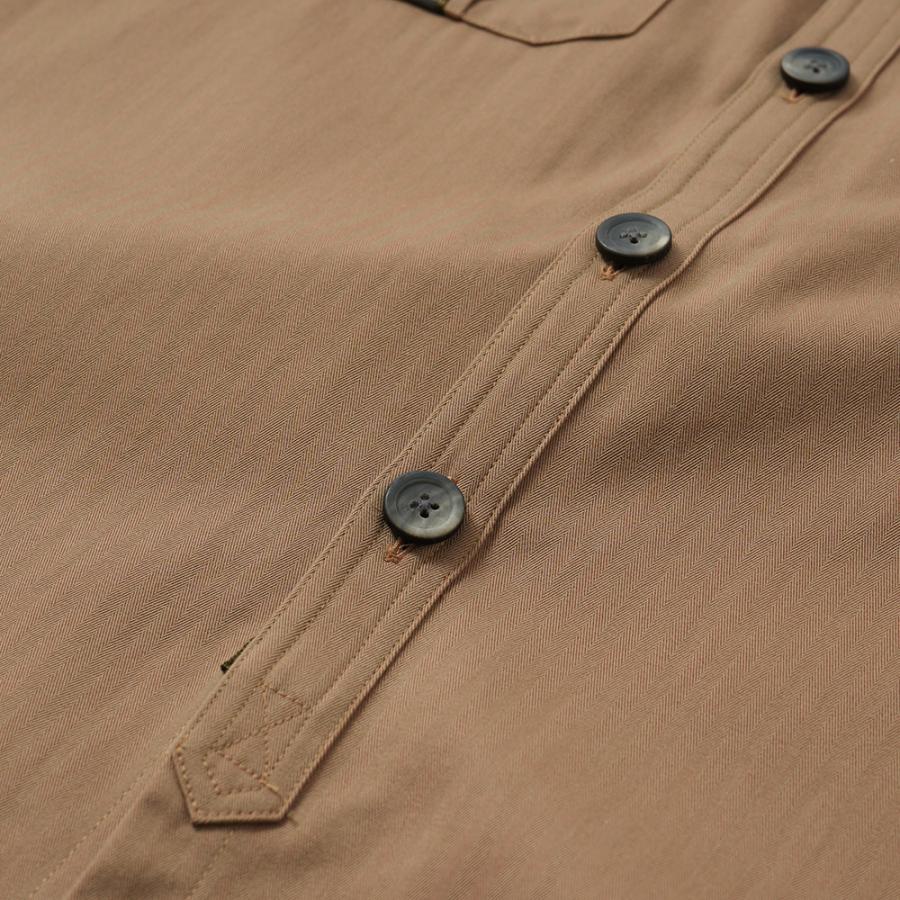 SEASE シーズ CAMICIA GENERALE JJ043/TN363 コットン ソラーロ ヘリンボーン オーバーシャツ R11 IRIDESCENT DESERTの画像