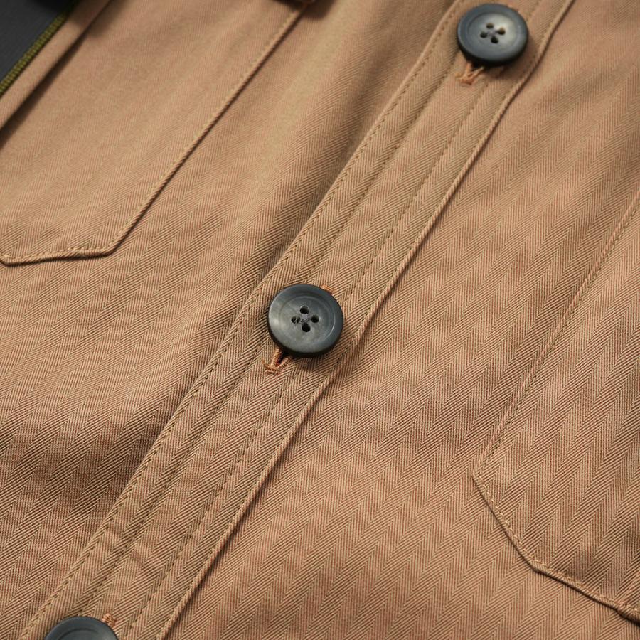 SEASE シーズ CAMICIA GENERALE JJ043/TN363 コットン ソラーロ ヘリンボーン オーバーシャツ R11 IRIDESCENT DESERTの画像