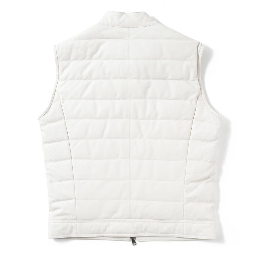 EMMETI エンメティ JURI DOWN VEST SP CALF ユリ ダウンベスト スペシャルカーフ OFF WHITEの画像