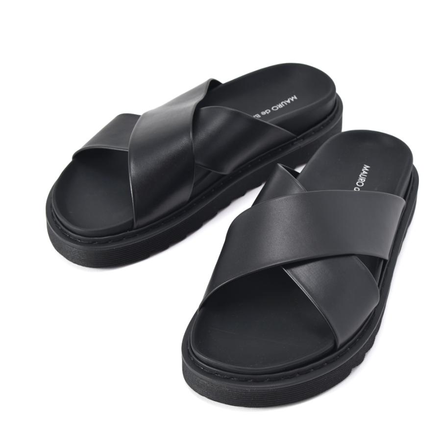 MAURO DE BARI マウロ デ バーリ ナッパレザー クロスストラップ