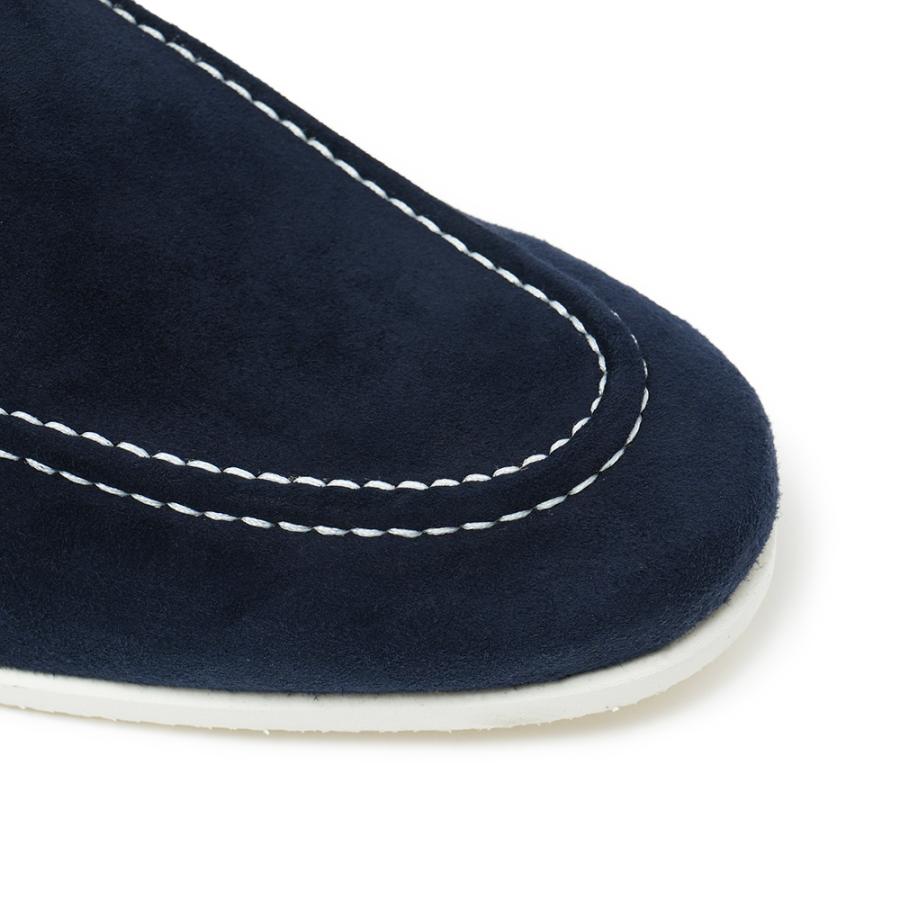FERRANTE フェランテ NAVY/M CAMOSCIO スエード ラバーソール デッキシューズ NAVYの画像