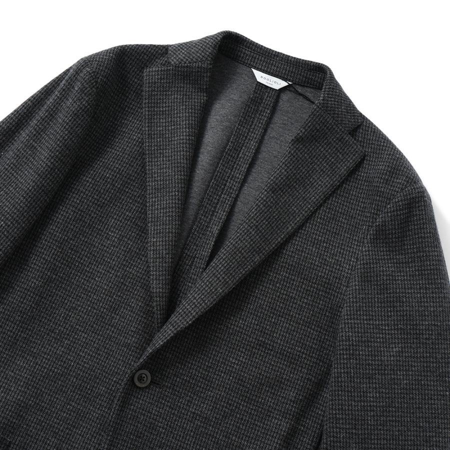 BOGLIOLI ボリオリ EMPTY JACKET コットンジャージー ガンクラブチェック 2B ジャケット OG0166/FB5018 D.GRAYの画像