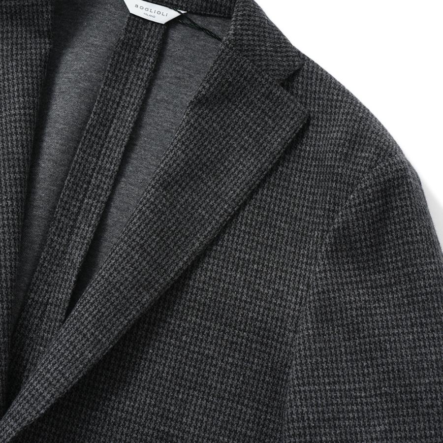 BOGLIOLI ボリオリ EMPTY JACKET コットンジャージー ガンクラブチェック 2B ジャケット OG0166/FB5018 D.GRAYの画像
