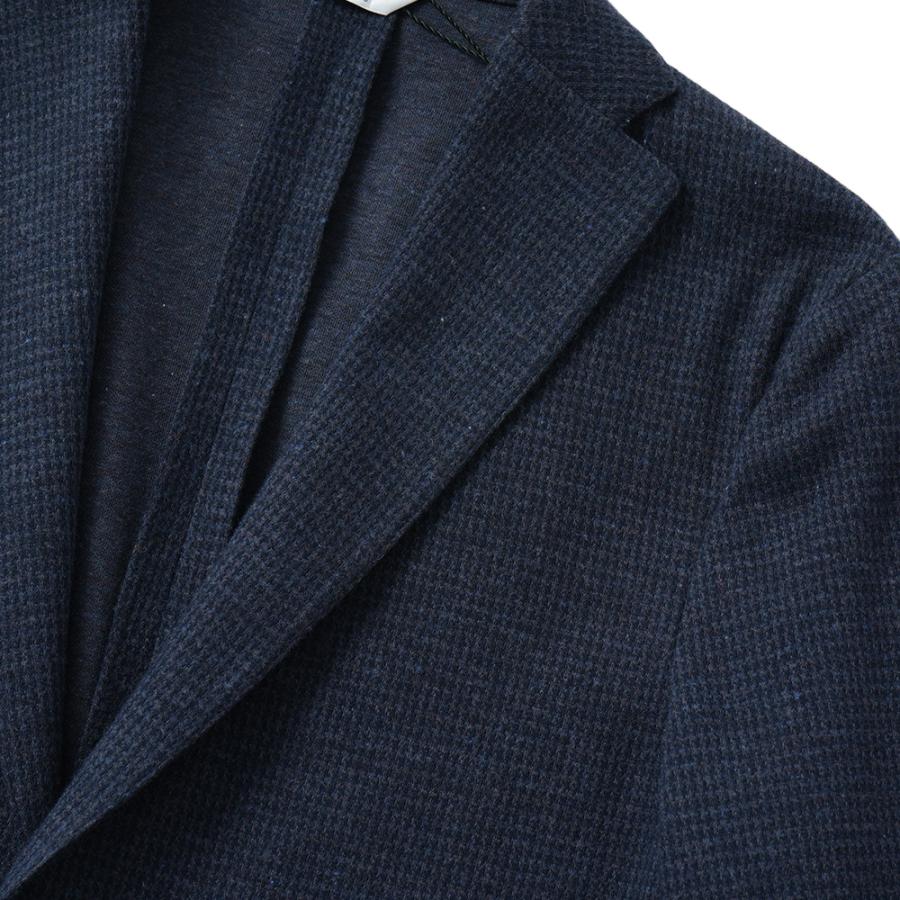 BOGLIOLI ボリオリ EMPTY JACKET コットンジャージー ガンクラブチェック 2B ジャケット OG0166/FB5018 NAVYの画像