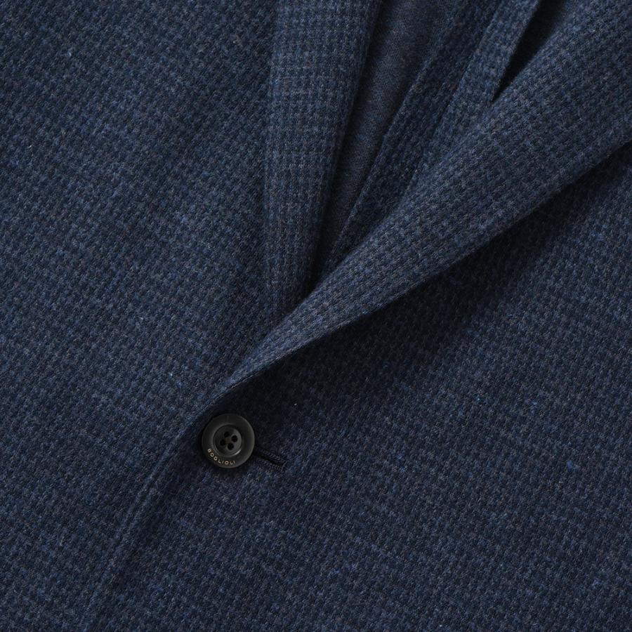 BOGLIOLI ボリオリ EMPTY JACKET コットンジャージー ガンクラブチェック 2B ジャケット OG0166/FB5018 NAVYの画像
