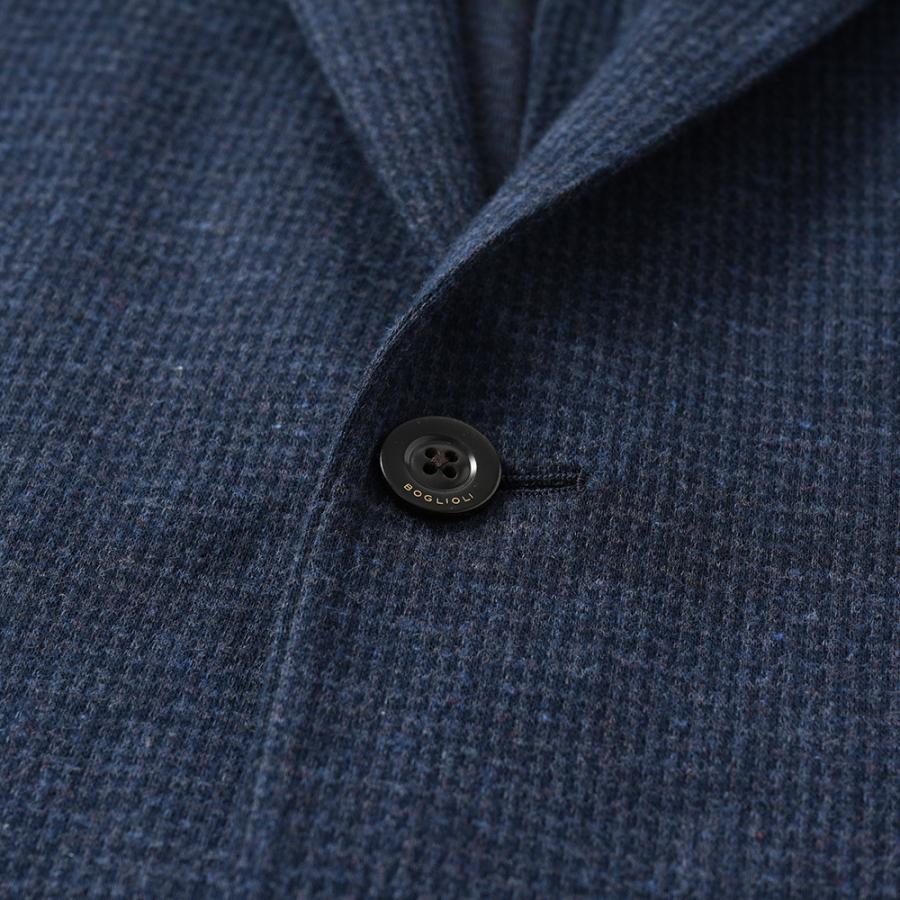 BOGLIOLI ボリオリ EMPTY JACKET コットンジャージー ガンクラブチェック 2B ジャケット OG0166/FB5018 NAVYの画像