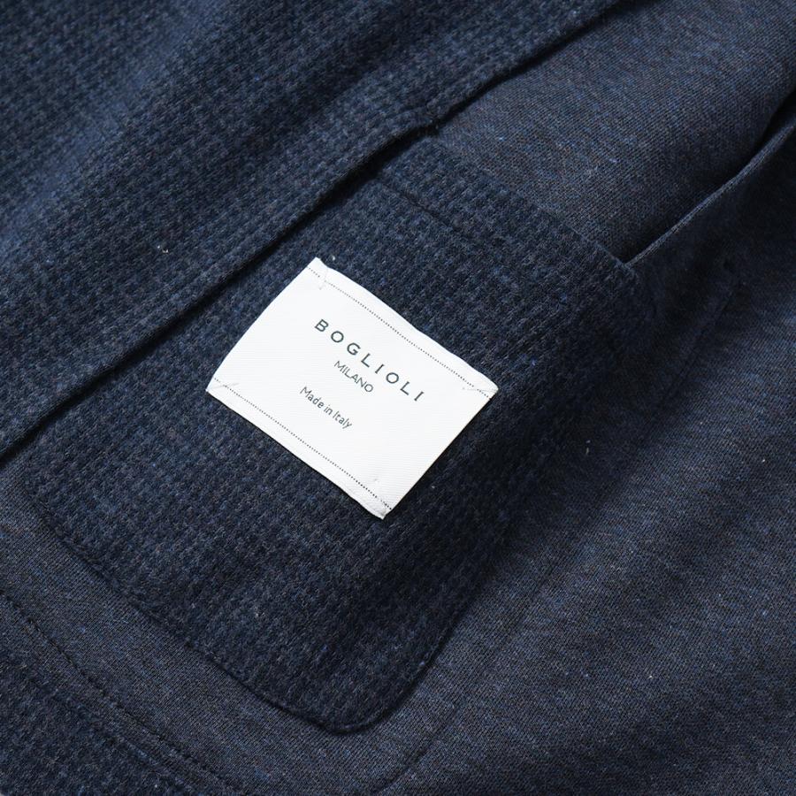 BOGLIOLI ボリオリ EMPTY JACKET コットンジャージー ガンクラブチェック 2B ジャケット OG0166/FB5018 NAVYの画像