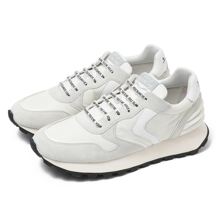 VOILE BLANCHE ボイルブランシェ PARIS POWER スムースレザー・スエード スニーカー 2018797/01 0N01 WHITEの画像
