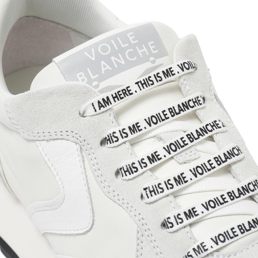 VOILE BLANCHE ボイルブランシェ PARIS POWER スムースレザー・スエード スニーカー 2018797/01 0N01 WHITEの画像