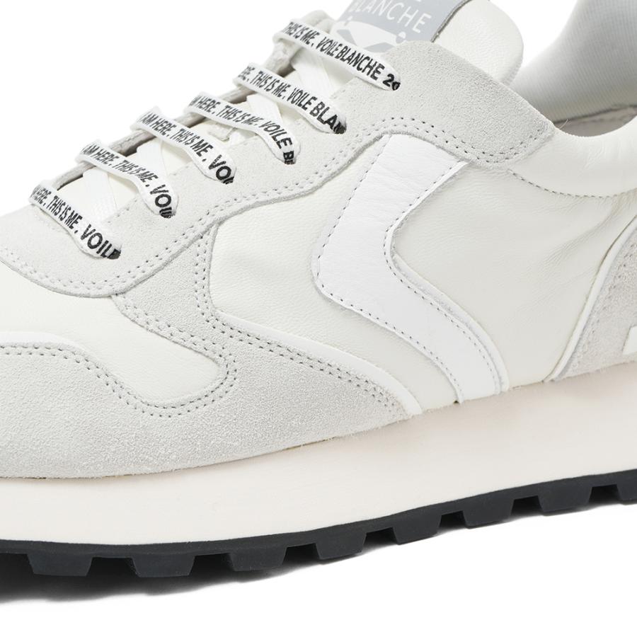 VOILE BLANCHE ボイルブランシェ PARIS POWER スムースレザー・スエード スニーカー 2018797/01 0N01 WHITEの画像