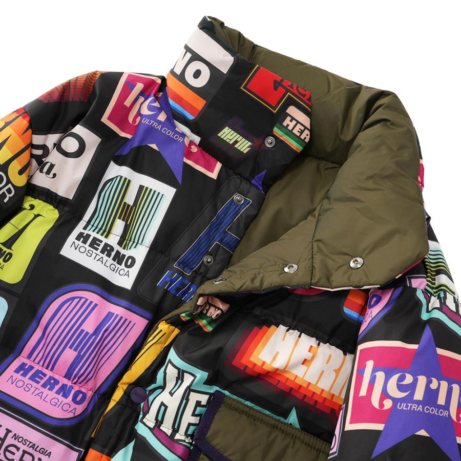 HERNO ヘルノ 総柄パッチプリント ビッグシルエット HERNO ヘルノ 総柄パッチプリント ビッグシルエット
