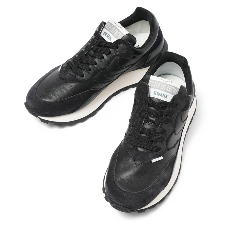 VOILE BLANCHE ボイルブランシェ QWARK HYPE スムースレザー・スエード スニーカー 2017930/17 0A01 BLACKの画像