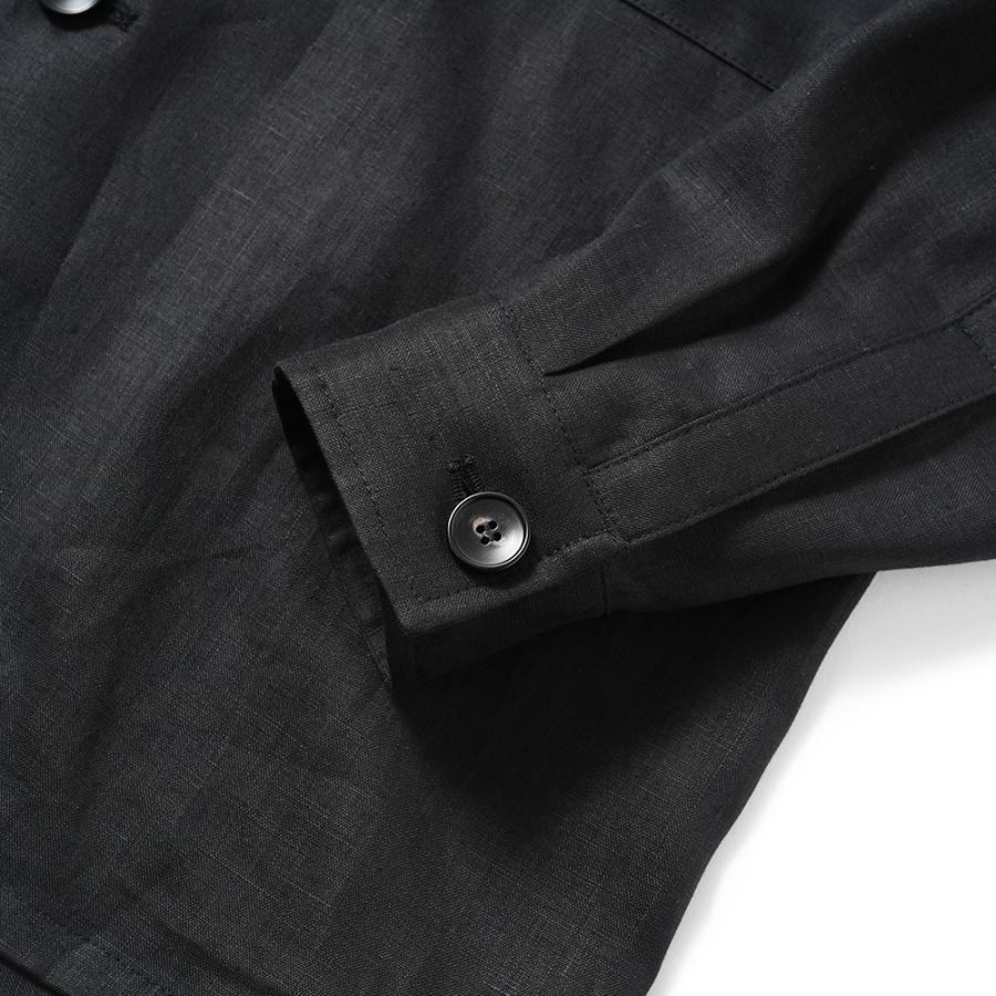 Finjack フィンジャック ハードマンズリネン CPOシャツジャケット SBCPO-TXJ002 BLACKの画像
