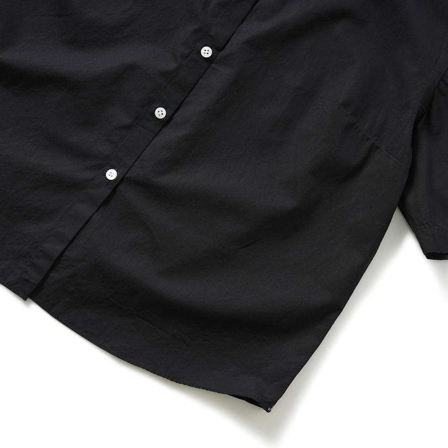 Finamore（フィナモレ） VERA/340010 C0617 コットン ポプリン ショートスリーブシャツ BLACK : DUE ...