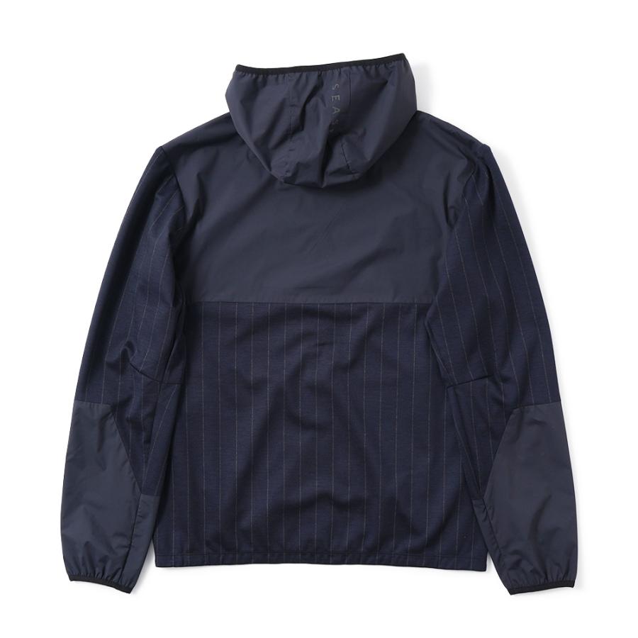 SEASE シーズ ZIPPED HOODIE HYBRID WH049/TJ232 ジップフーディ ハイブリッド B13 NAVY BLUEの画像