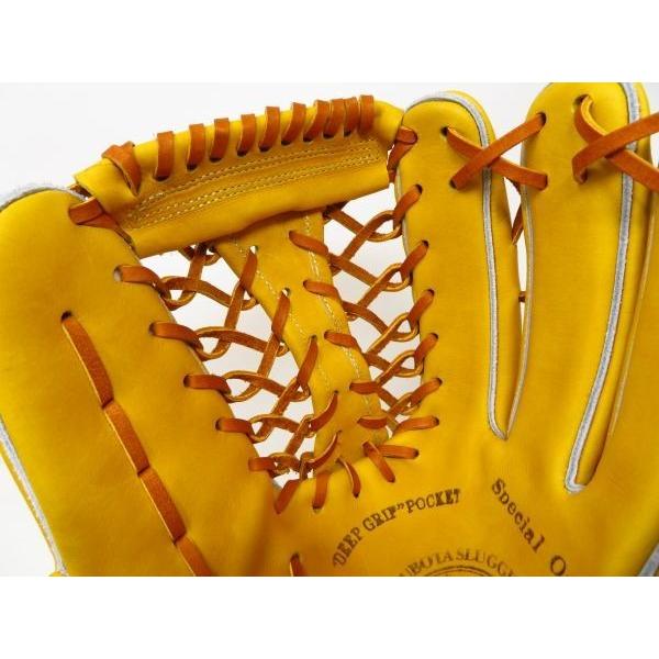 久保田スラッガー 軟式 オーダーグラブ グローブ 外野手用 KSN-SPY 限定 SLUGGER 湯もみ加工無料 【当店オリジナル♪】 SPY ：Gイエロー