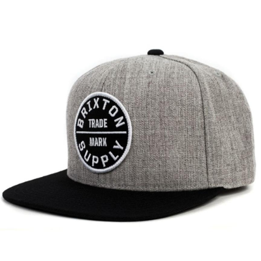 BRIXTON ブリクストン OATH III SNAP BACK CAP スナップバック キャップ LIGHT HEATHER GREY/BLACK｜dukesstore