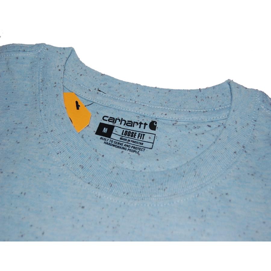 送料無料！カーハート carhartt  ヘビーウェイト ポケットTシャツ K87 Powder Blue Nep｜dukesstore｜02
