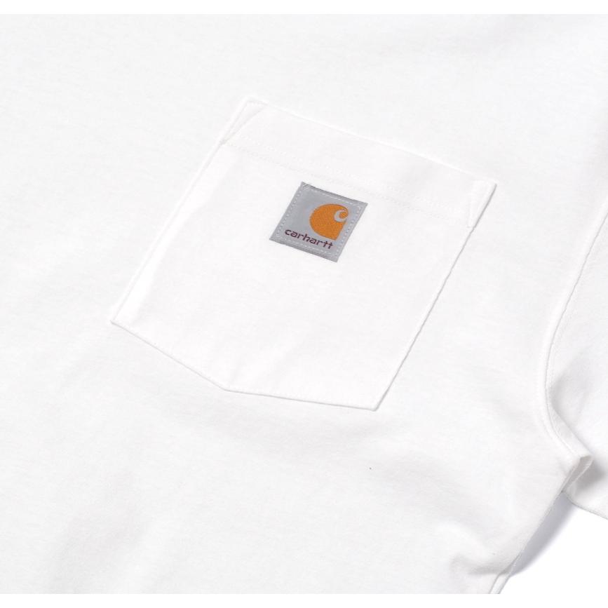 送料無料！カーハート carhartt  ヘビーウェイト ポケットTシャツ K87 WHITE｜dukesstore｜02