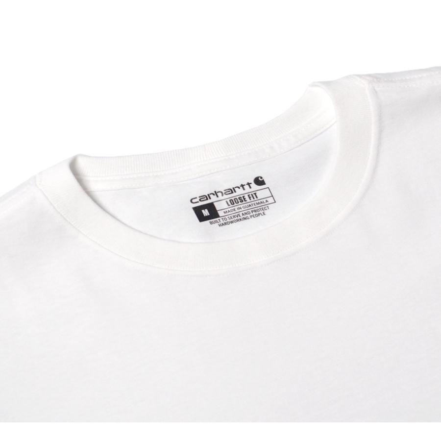 送料無料！カーハート carhartt  ヘビーウェイト ポケットTシャツ K87 WHITE｜dukesstore｜03