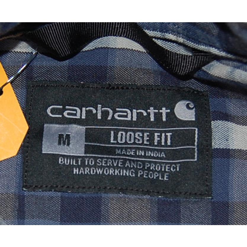 送料無料！カーハート carhartt  ルーズフィット ミッドウェイト チェックシャツ NAVY｜dukesstore｜05